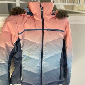 Roxy ski jacket size XS ombré with removable hood